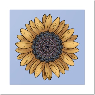 Sunflower Mandala Posters and Art